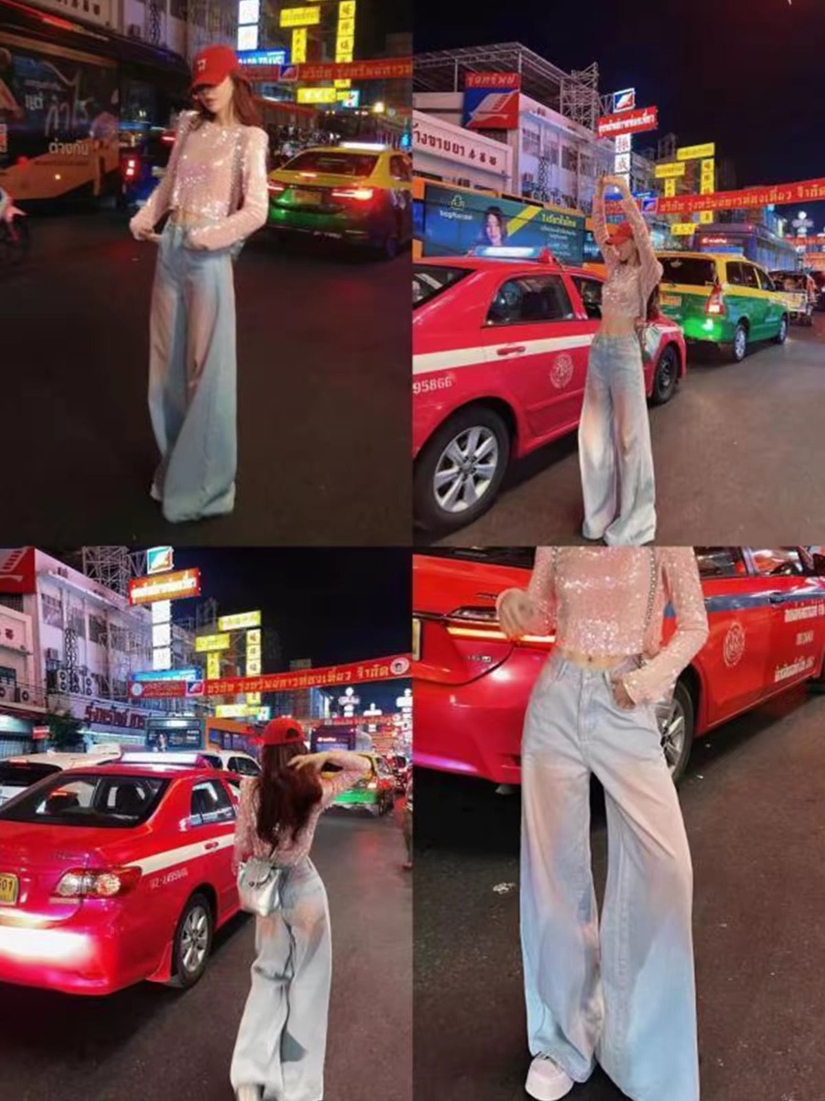 Li Wanjun "Xiangjia" Style Women's Casual Trousers: High-Waisted, Drapey, Straight-Leg Gradient Wide-Leg Pants—Korean-Style Slimming Floor-Length Trousers.