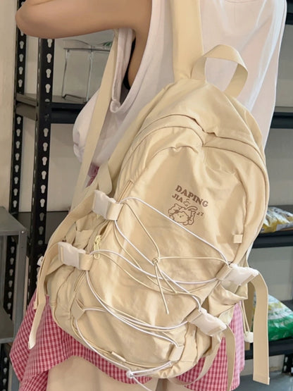 Korean ins high-looking large-capacity backpack for female college students outdoor travel backpack schoolbag for female high school students