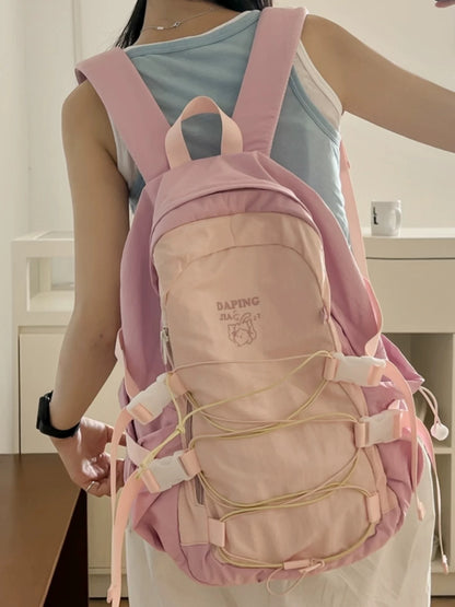 Korean ins high-looking large-capacity backpack for female college students outdoor travel backpack schoolbag for female high school students