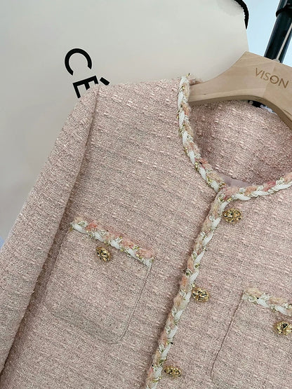2024 autumn and winter new style age-reducing gentle suit jacket for women with small stature, fresh and white small suit trendy winter style