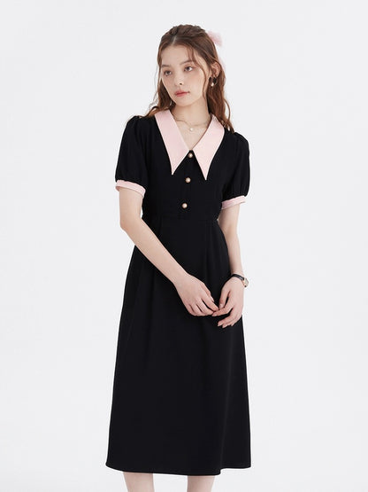 Li Shisan LSSAN French niche temperament dress summer slimming long skirt high-end teaching interview clothing