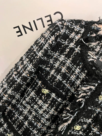 Down jacket with lining, plush coat for women in winter, thickened French woolen fabric, 2024 autumn and winter, new style of Xiaoxiang style