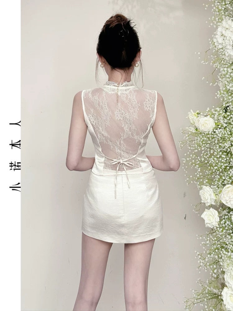 Xiaonuo's vest hip skirt suit fried street age reduction fashionable small vest thin vest female 25517
