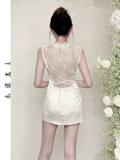 Xiaonuo's vest hip skirt suit fried street age reduction fashionable small vest thin vest female 25517