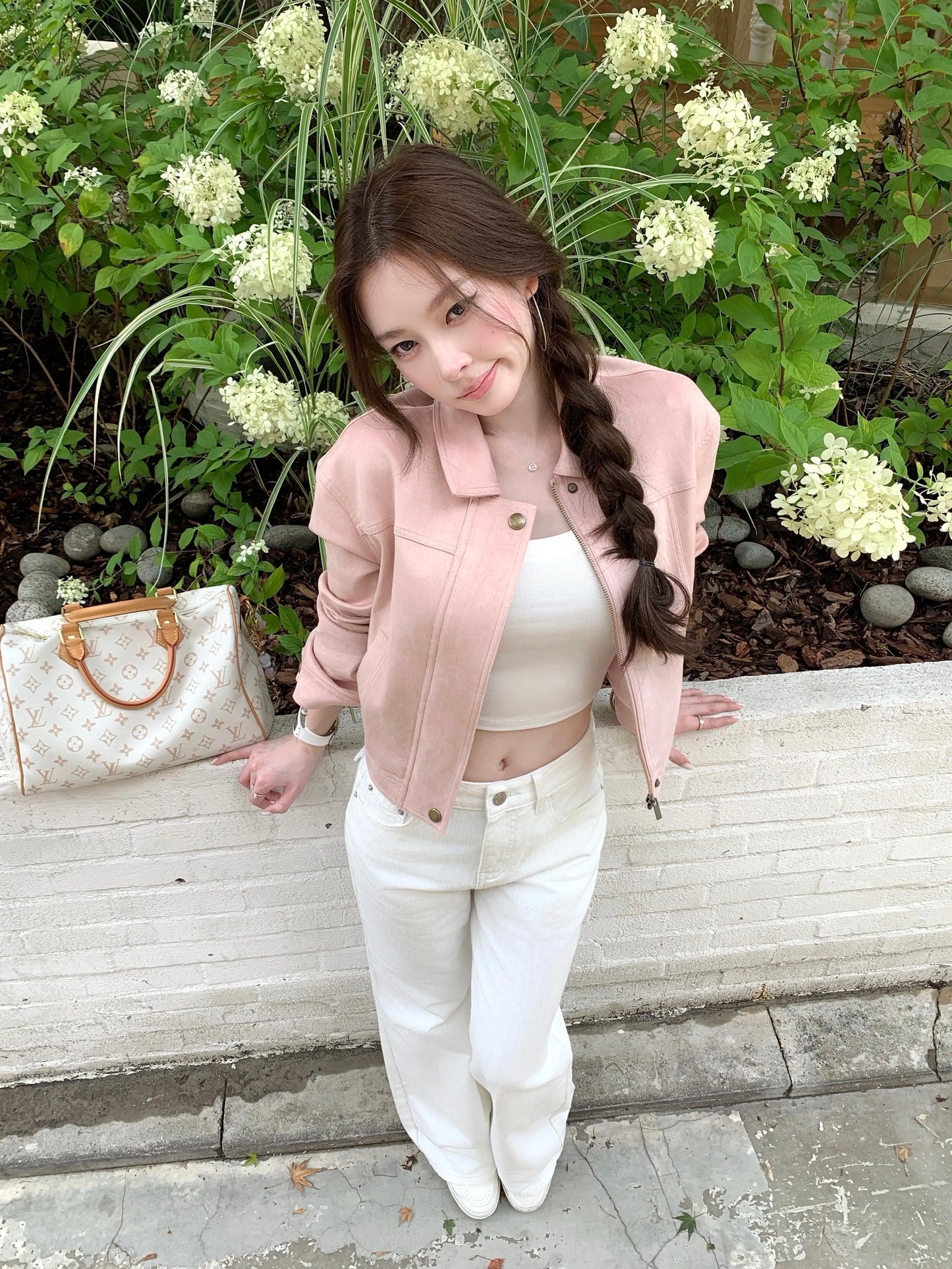 "Chic & Casual" – Wenwen's Personal Style: Versatile Autumn Faux Suede Jacket (Pre-order)