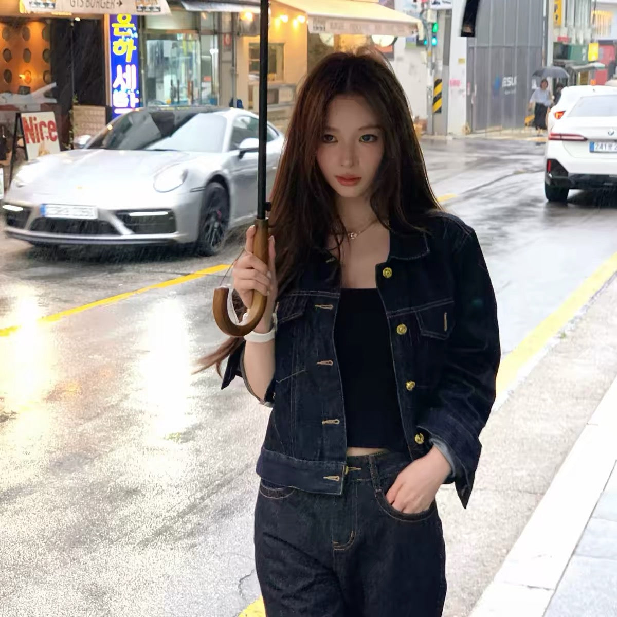 "Philadelphia Times" Wenwen's Casual Style: 2026 Autumn New Trendy Denim Jacket (Pre-order)