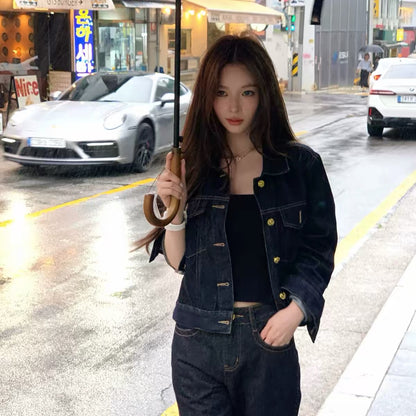 "Philadelphia Times" Wenwen's Casual Style: 2026 Autumn New Trendy Denim Jacket (Pre-order)