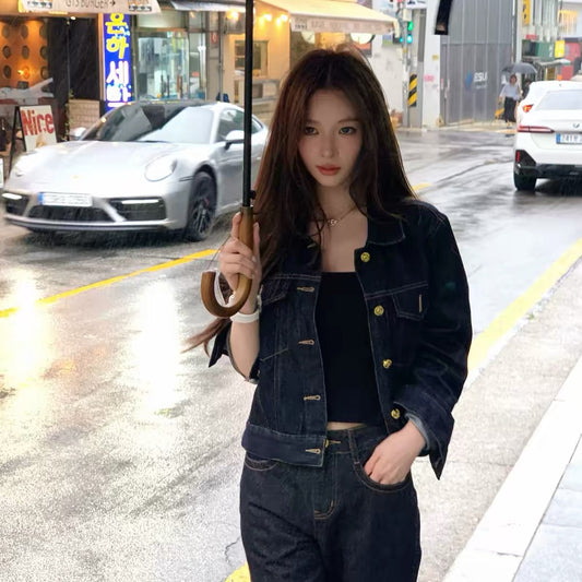 "Philadelphia Times" Wenwen's Casual Style: 2026 Autumn New Trendy Denim Jacket (Pre-order)