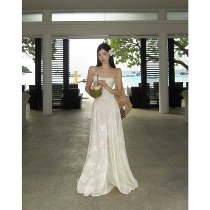2ND STUDIOS tube top dress, sweet and gentle style, 2024 new style, waist slimming long skirt, floor-length skirt