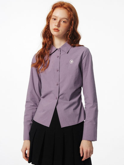 TAKEANAP Nap Slim Long Sleeve Shirt Women's Spring and Autumn Waist American College Style White Top Japanese Shirt