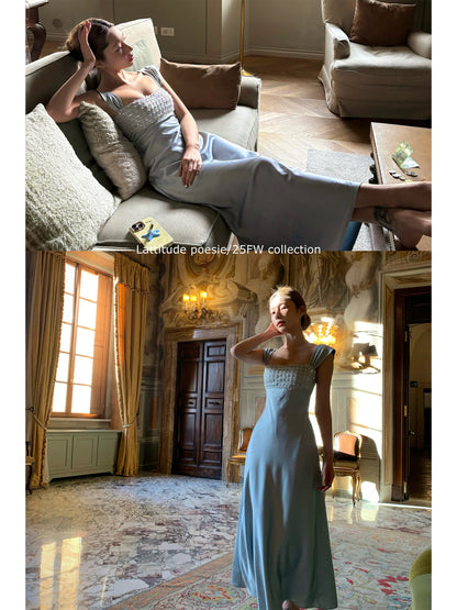 Lattitude/Yang Xiaolu Siena Satin Luxury Evening Gown with Heavy Sequined Trim Dress