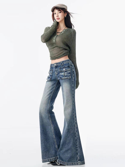 ABWLR Premium Style – Original American Retro Low-Rise Slim-Fit Micro-Flared Jeans (2026 New Collection)