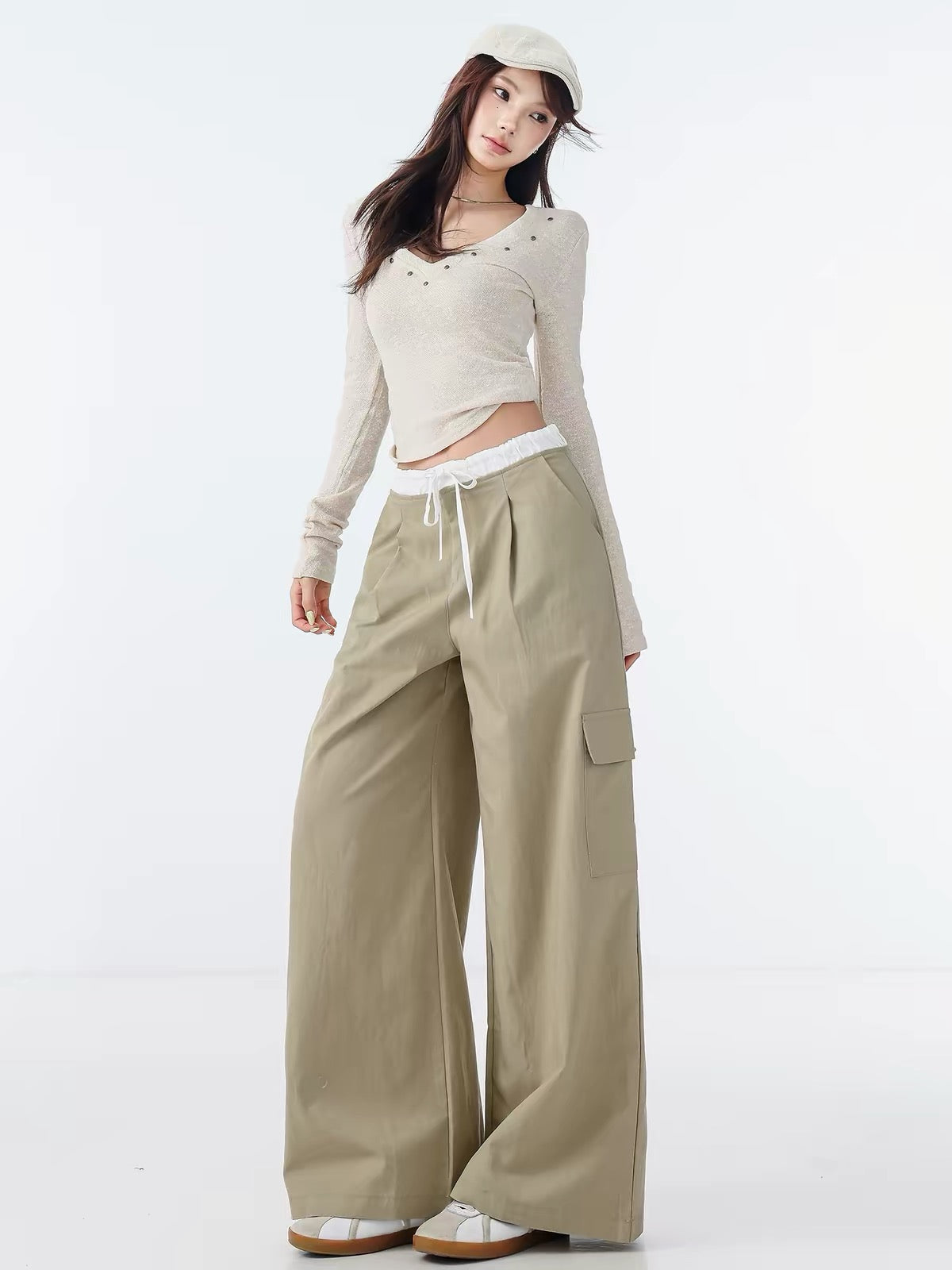 ABWLR Signature Style – Original Casual Workwear-Inspired Drawstring Wide-Leg Pants (New Autumn Collection: Versatile Casual Trousers for Women)