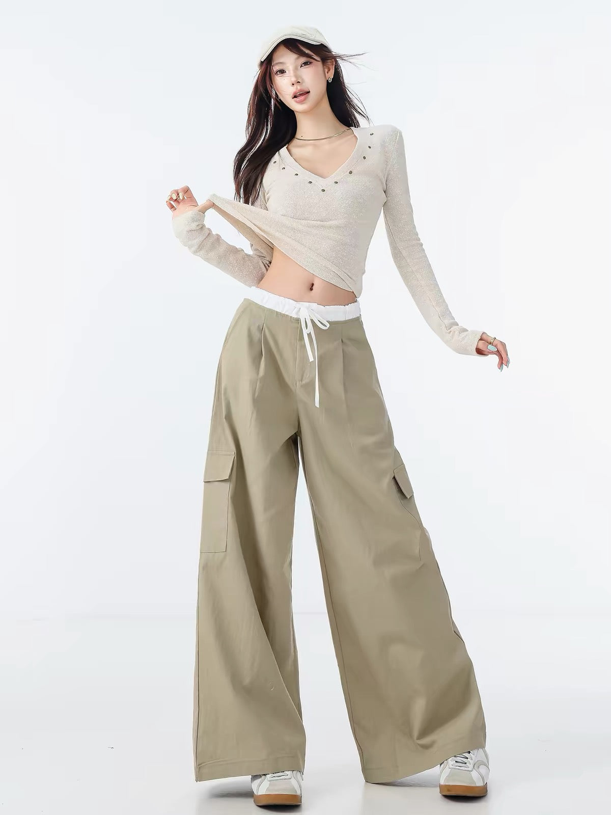 ABWLR Signature Style – Original Casual Workwear-Inspired Drawstring Wide-Leg Pants (New Autumn Collection: Versatile Casual Trousers for Women)