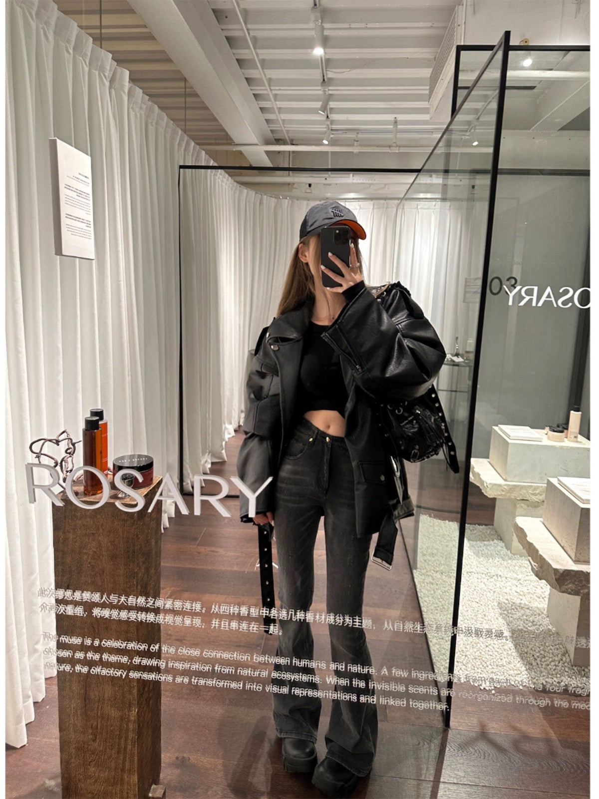 Xinlei Lin two-color mid-low-waist slim stretch micro-flare slim-fit micro-flare jeans trousers for women spring and summer