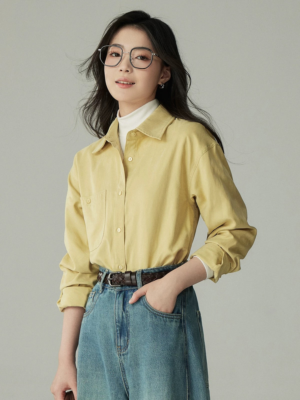 Yakejia Dopamine Outfit 2.0 Soft Velvet Shirt Women's Autumn and Winter Commuter Underwear Folding Brushed Shirt Women