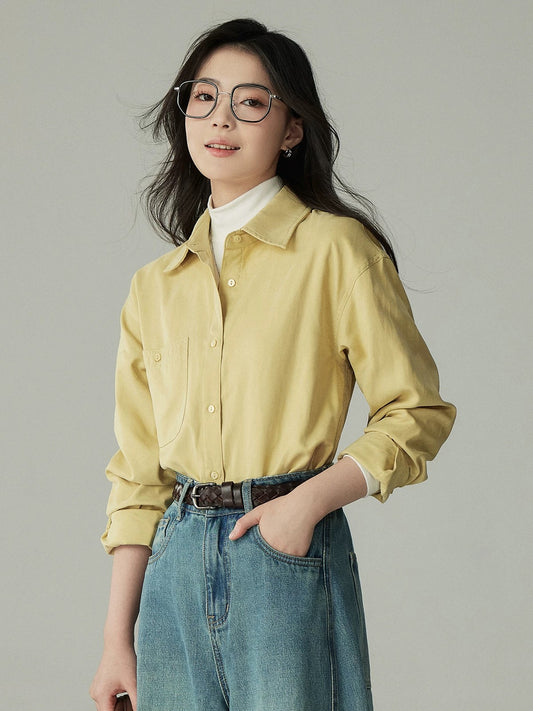 Yakejia Dopamine Outfit 2.0 Soft Velvet Shirt Women's Autumn and Winter Commuter Underwear Folding Brushed Shirt Women