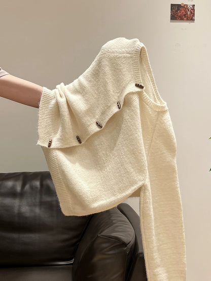 Gentle style loose soft glutinous knitted cardigan long sleeves women 2025 autumn and winter new versatile age-reducing thickened sweater jacket
