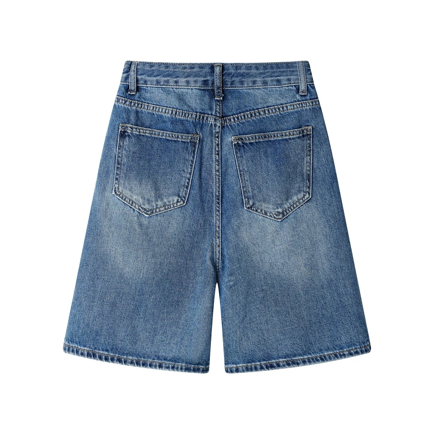 XinmonLee nostalgic retro ripped jeans summer Hong Kong style casual high waist slim all-match shorts women