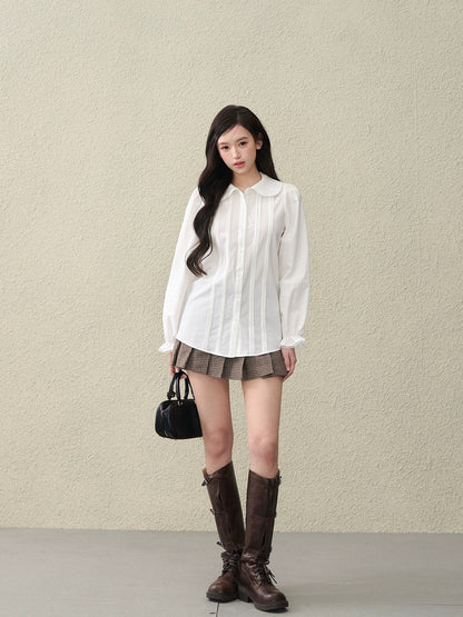 OIOI ESSE｜Retro French Court Style Long-Sleeved Shirt