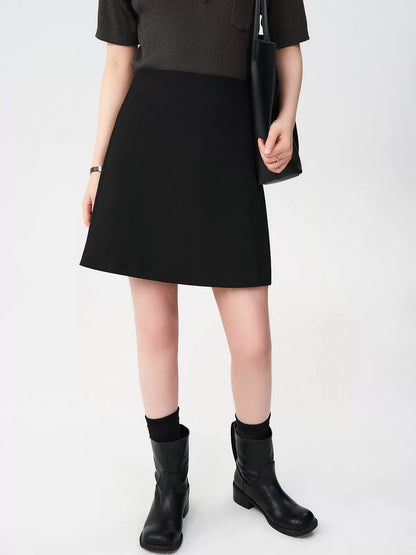 Yakejia linen high waist slim A-line short skirt new summer commuter basic style all-match suit skirt