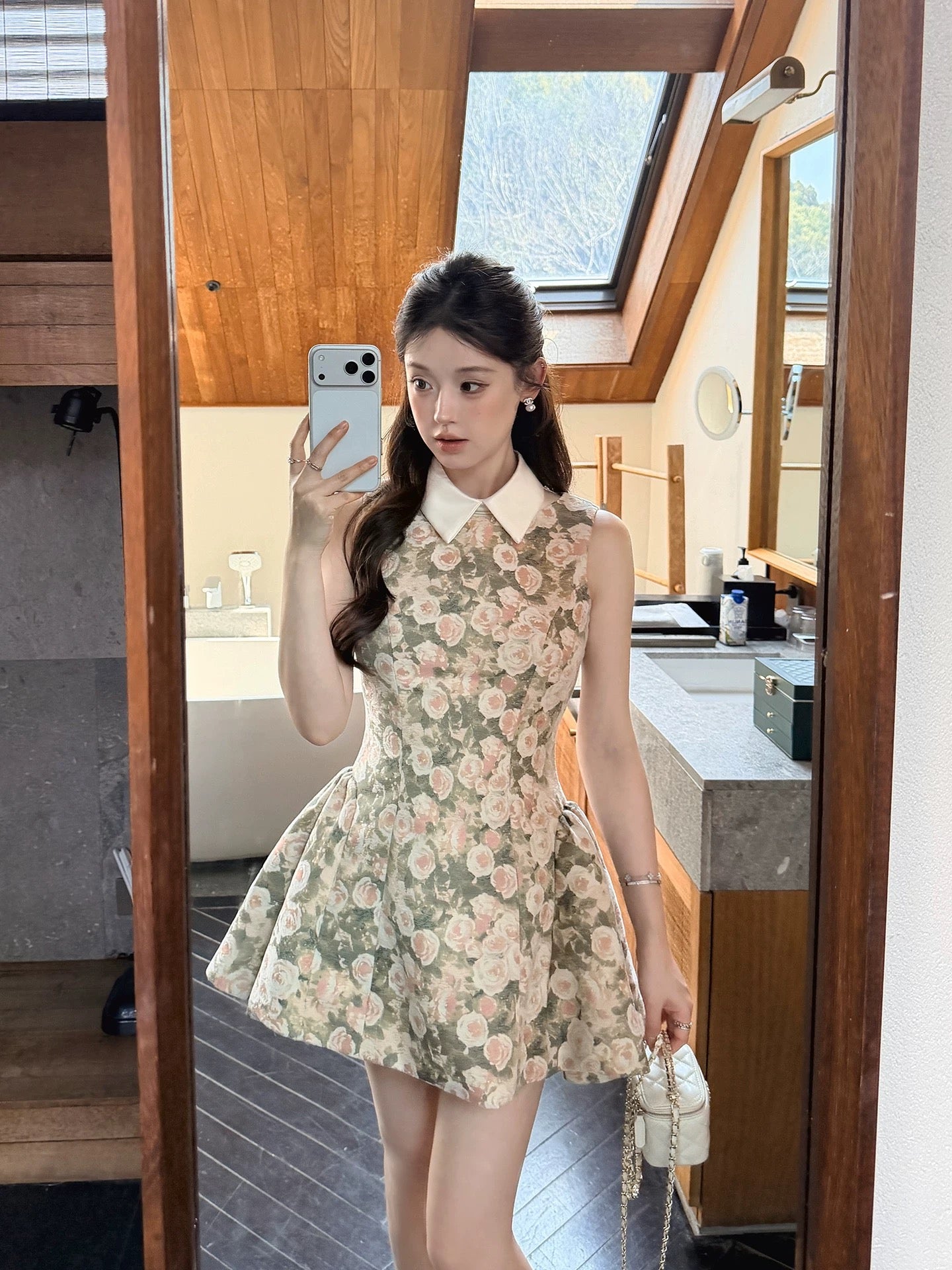 Xia Ximo's "The Wizard of Oz" 2026 Super Beautiful Dress, Women's Shirt Collar Sleeveless Mid-Length Fitted Dress