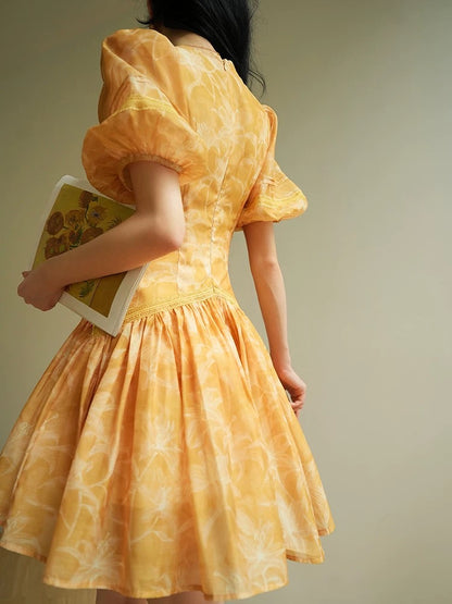 Aconiconi｜Yomejian French sweet and gentle fresh and youthful design niche girl short dress