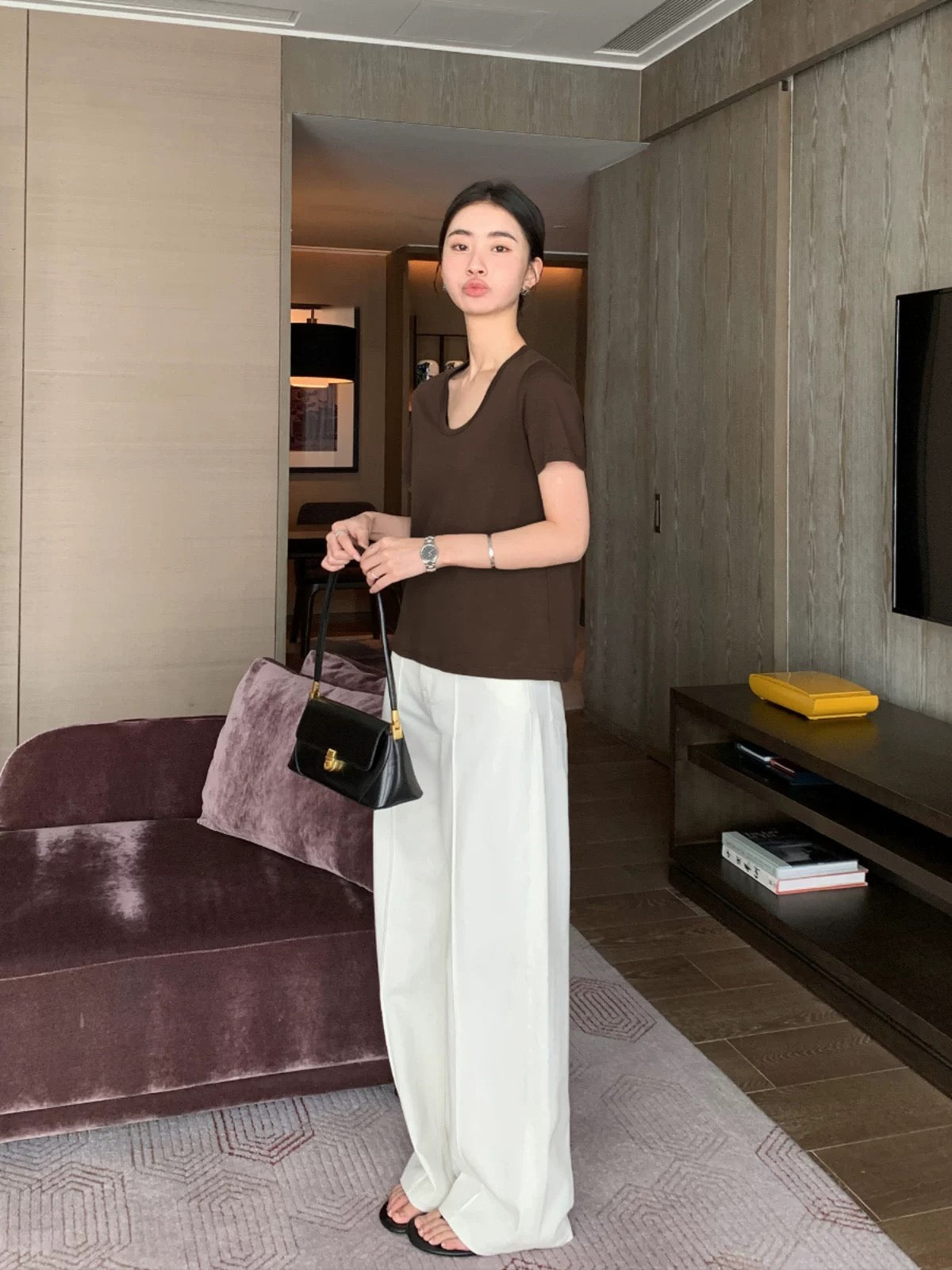 Maven Lin [70% Off] White Women's Slim High-Waisted Straight Leg Wide-Leg Jeans - High-End Style, Slim Fit, Wide Leg Pants