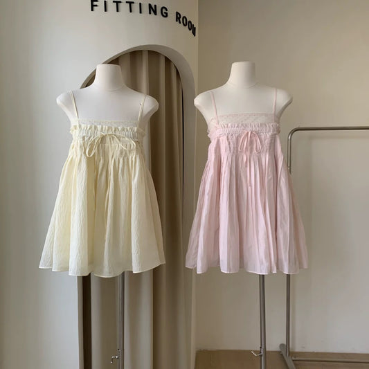 Youni Afternoon Sweet Tea Removable Strap Chiffon Shirt Women's Seaside Holiday Style Design Gentle Pure Desire Top