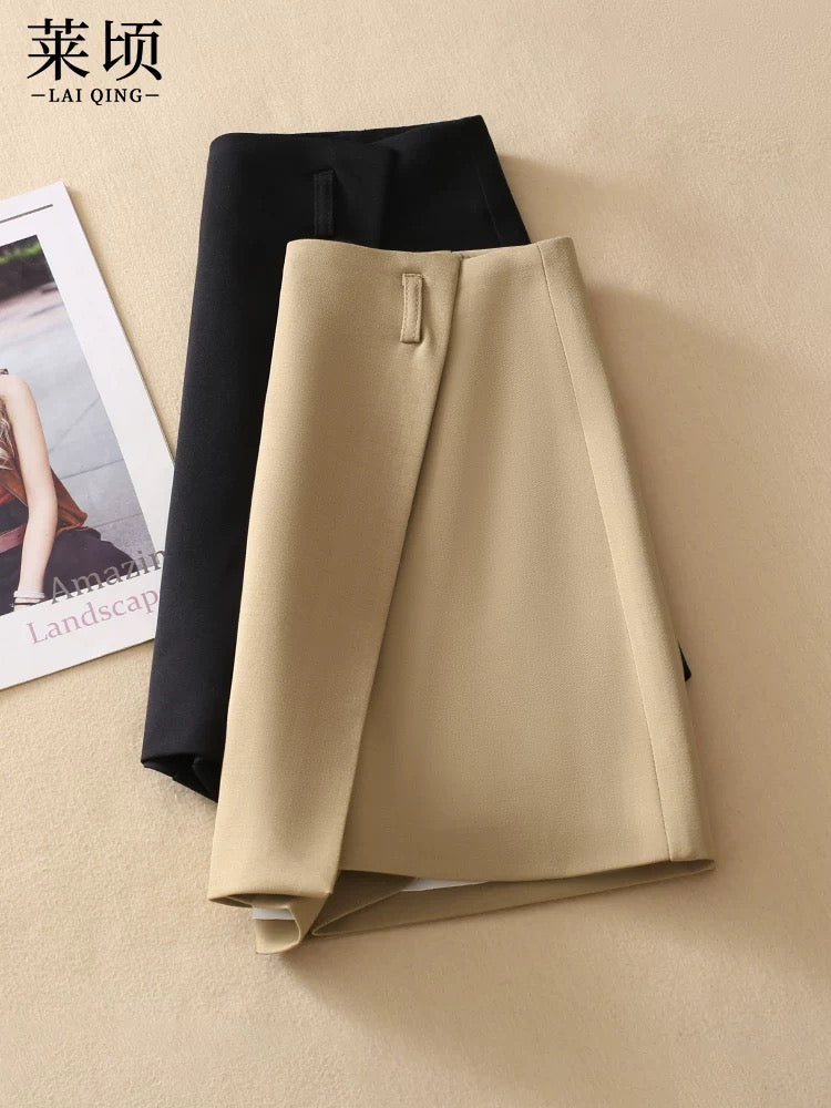 A-line suit culottes women's shorts 2024 spring and summer new high-waisted versatile slim boot pants fashionable outer wear wide-leg pants