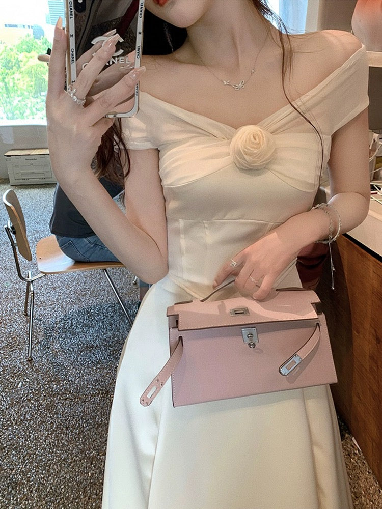 [Moonlight Concerto] High-end and gentle temperament satin fishbone mesh top women's summer skirt suit