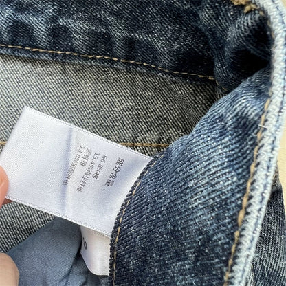 Long, slender legs! Stylish and retro high-waisted slim-fit wide-leg jeans for women.