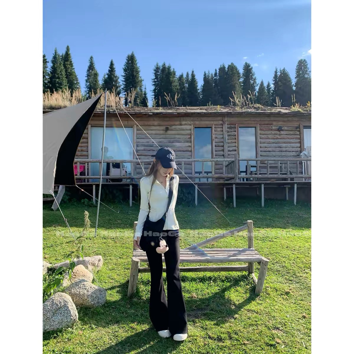 Hao Ge Casual Trousers – A versatile, slimming, and stylish choice featuring a relaxed vibe and lace-up detailing; Autumn 2026 stretch micro-flared pants.