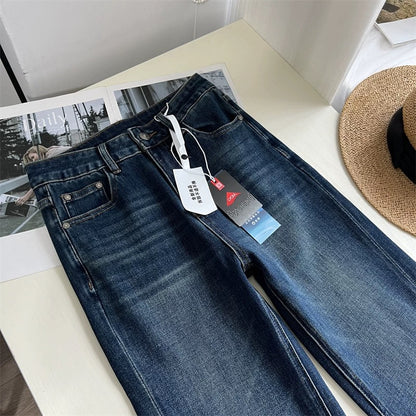 Supermodel Pants 2.0! Four-way stretch flared jeans for women, available in various lengths~ High-waisted, slimming, flattering flared pants for autumn.