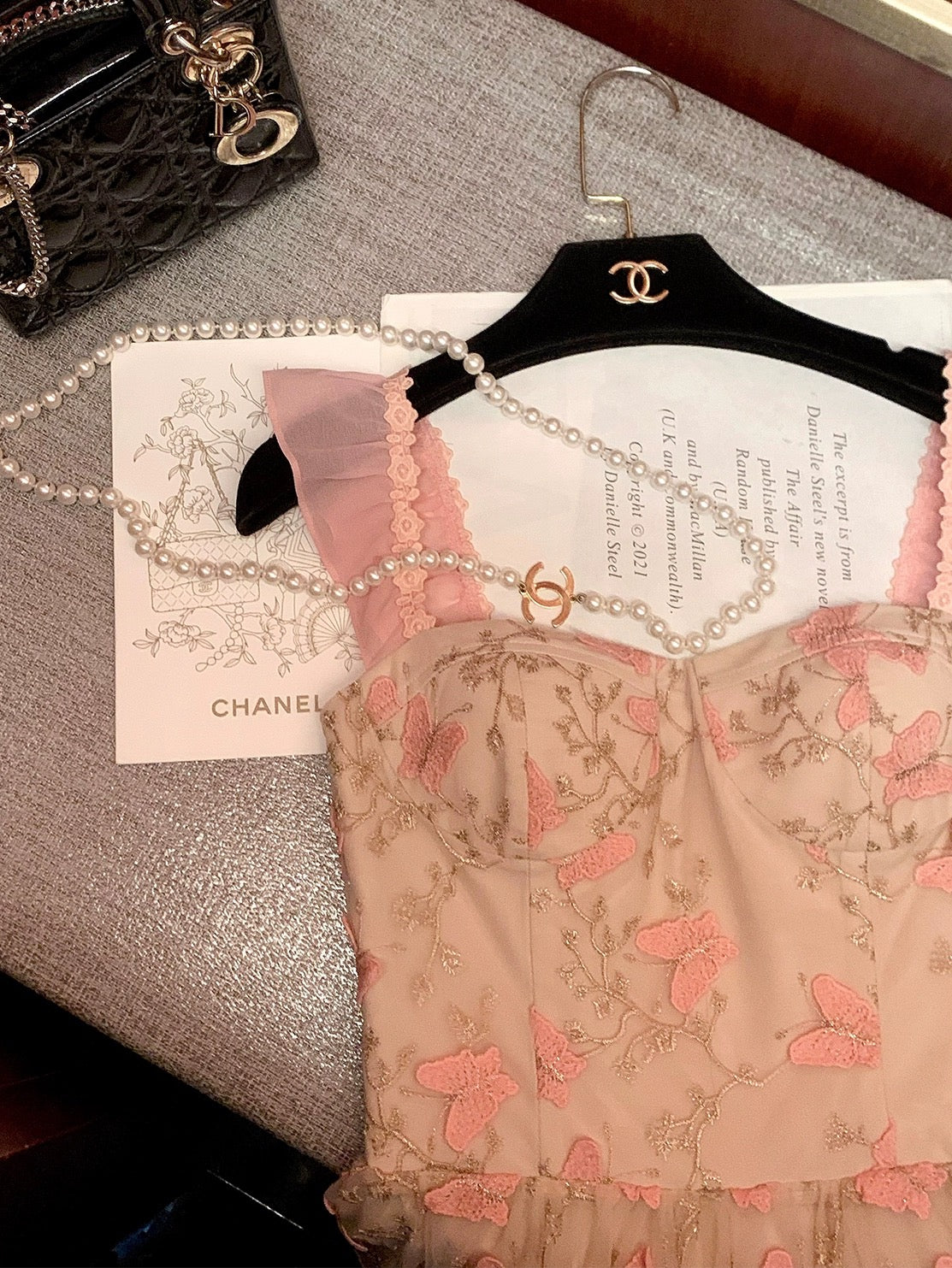 Auntie Lu and Uncle Zhuo ◆"Butterfly Fairy" small flying sleeve butterfly embroidery dress for women with design sense long skirt