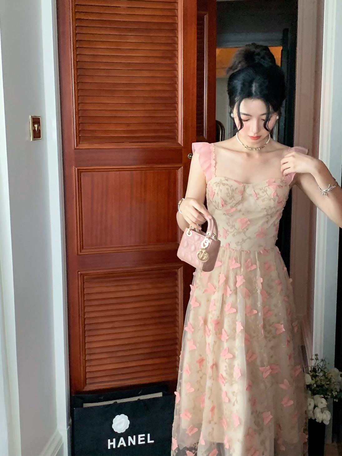 Auntie Lu and Uncle Zhuo ◆"Butterfly Fairy" small flying sleeve butterfly embroidery dress for women with design sense long skirt