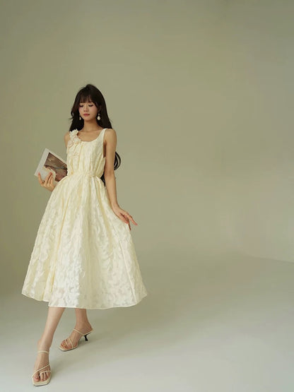 Aconiconi｜Moxiang French light luxury heavy jacquard high-end romantic wedding dress mini dress long dress