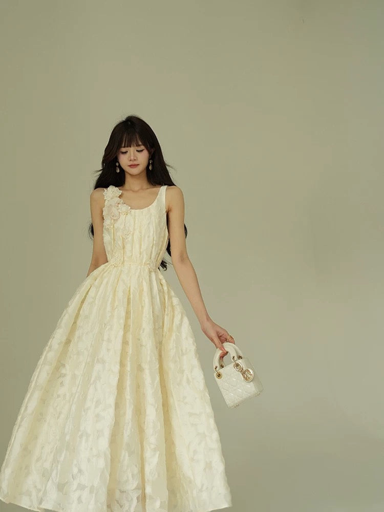 Aconiconi｜Moxiang French light luxury heavy jacquard high-end romantic wedding dress mini dress long dress