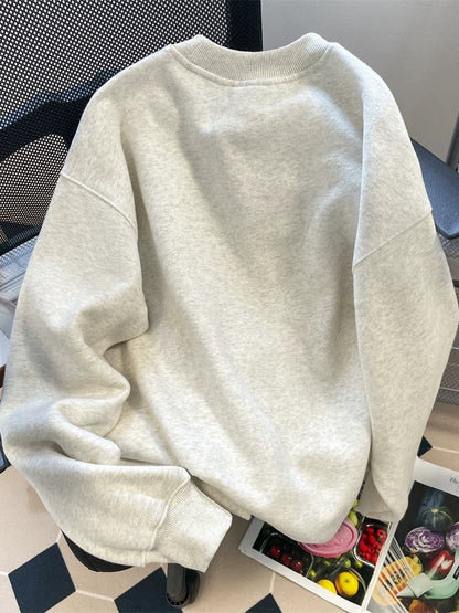 American hiphop high street national trend vibe sweatshirt women's design spring and autumn couple lazy style heavy hooded top