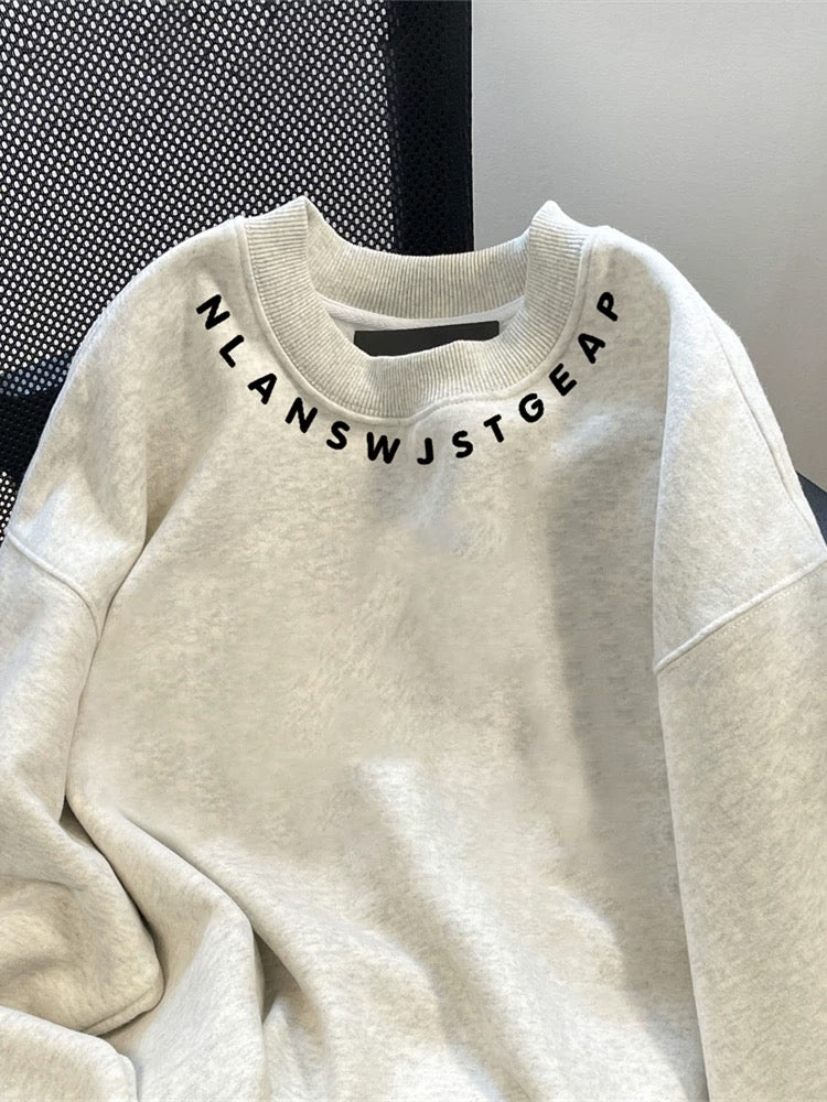 American hiphop high street national trend vibe sweatshirt women's design spring and autumn couple lazy style heavy hooded top