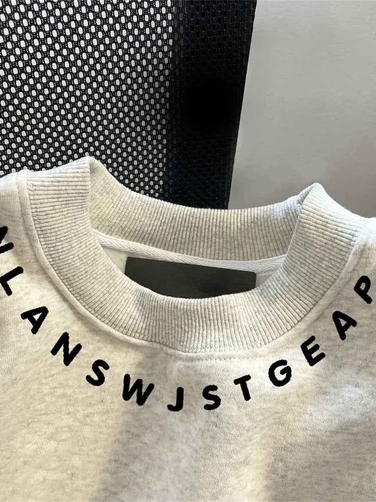 American hiphop high street national trend vibe sweatshirt women's design spring and autumn couple lazy style heavy hooded top
