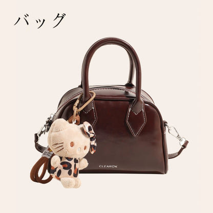 Japanese bag Christmas bowling hand-held red bag ladies 2024 new retro shoulder messenger bag