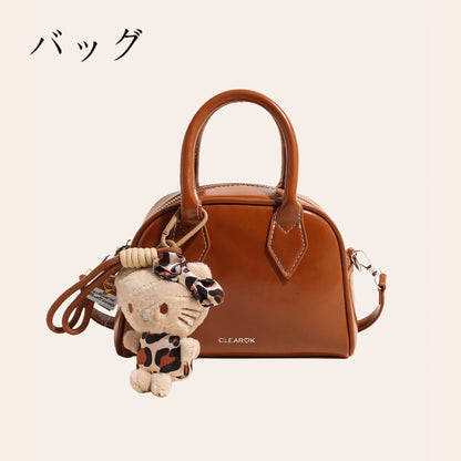 Japanese bag Christmas bowling hand-held red bag ladies 2024 new retro shoulder messenger bag