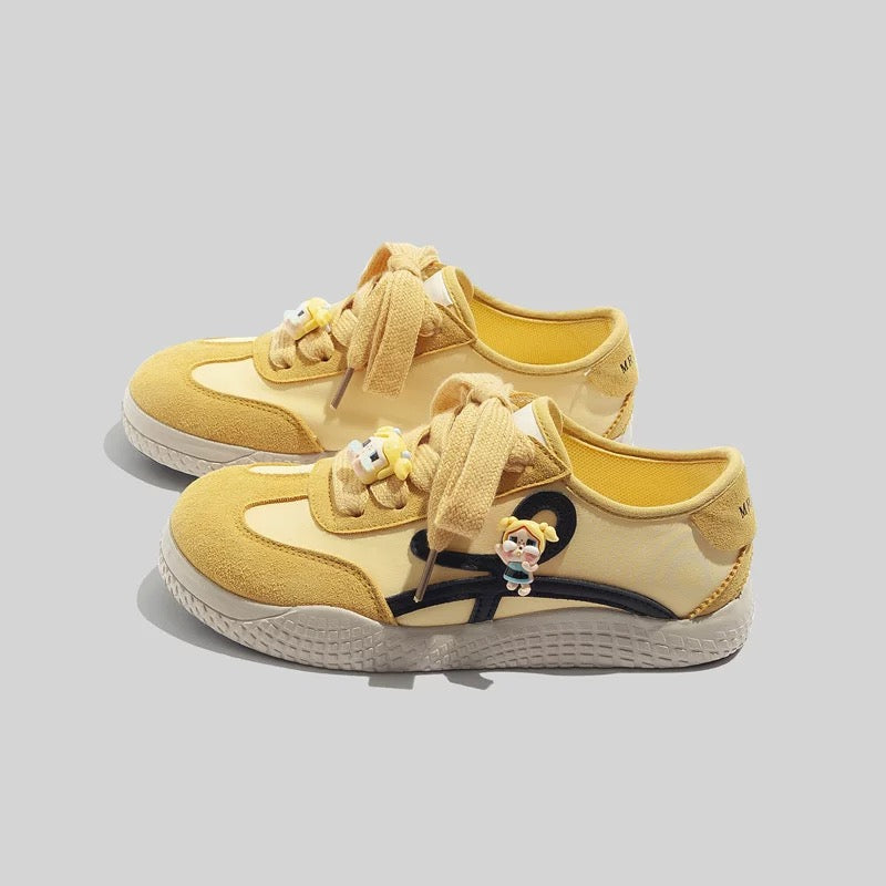BEIER niche retro German training shoes low-top soft bottom beige women's shoes 2025 new summer flat white shoes for women