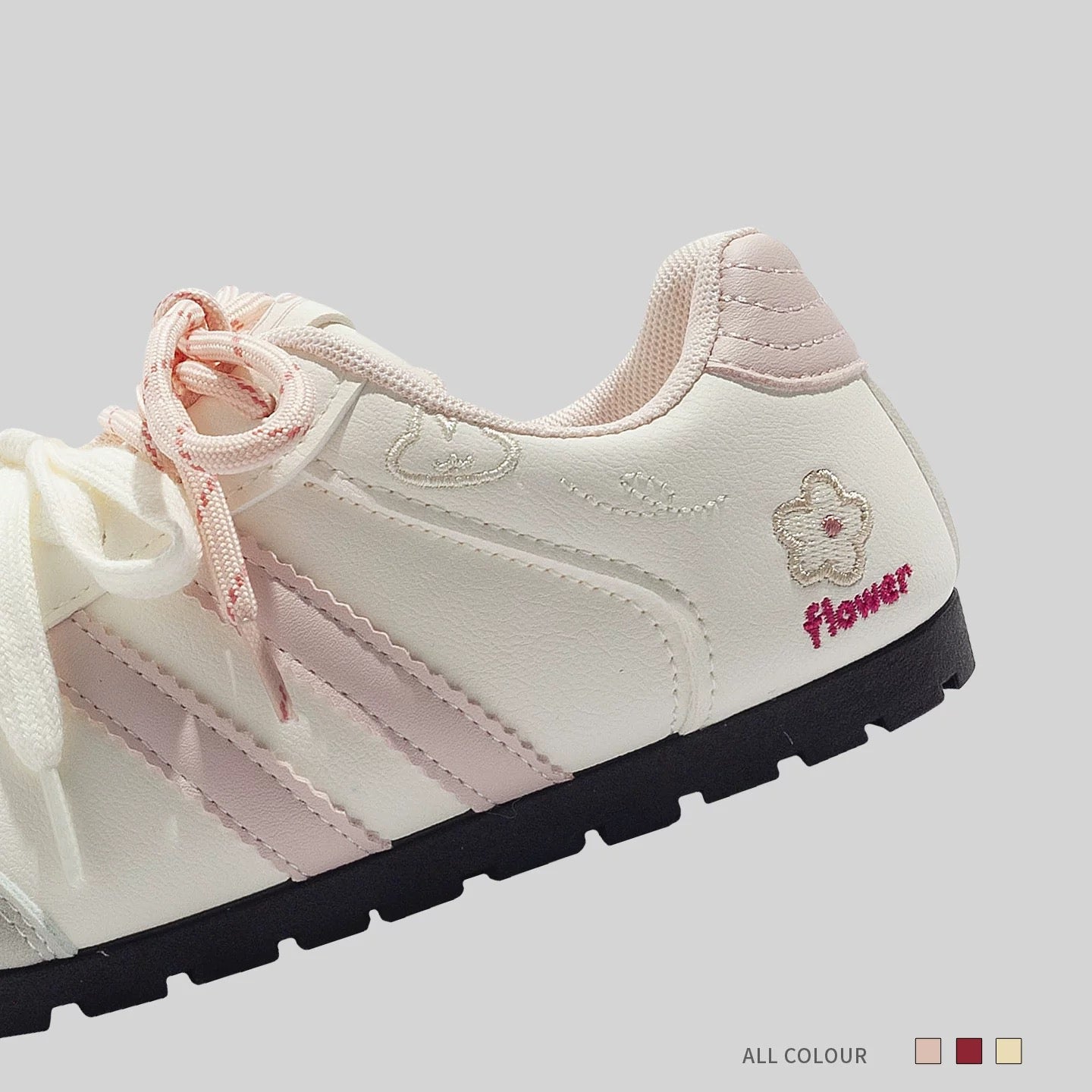 BEIER new embroidered German training shoes 2025 summer chic soft sole versatile with skirt casual white shoes women's shoes