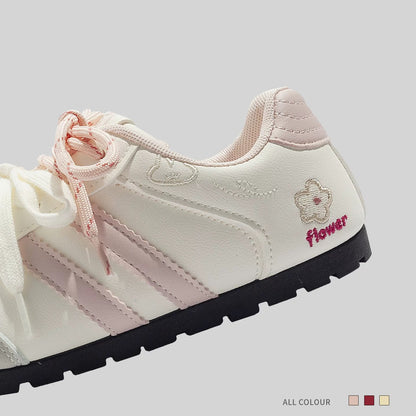 BEIER new embroidered German training shoes 2025 summer chic soft sole versatile with skirt casual white shoes women's shoes