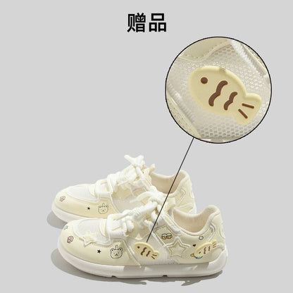 BEIER niche soft bottom shoes 2025 new summer breathable mesh casual sports white shoes lightweight women's shoes
