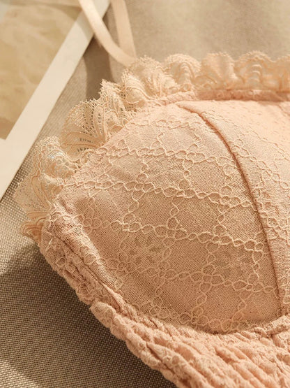 Lace camisole for women, sexy back, slim fit, padded design, tube top