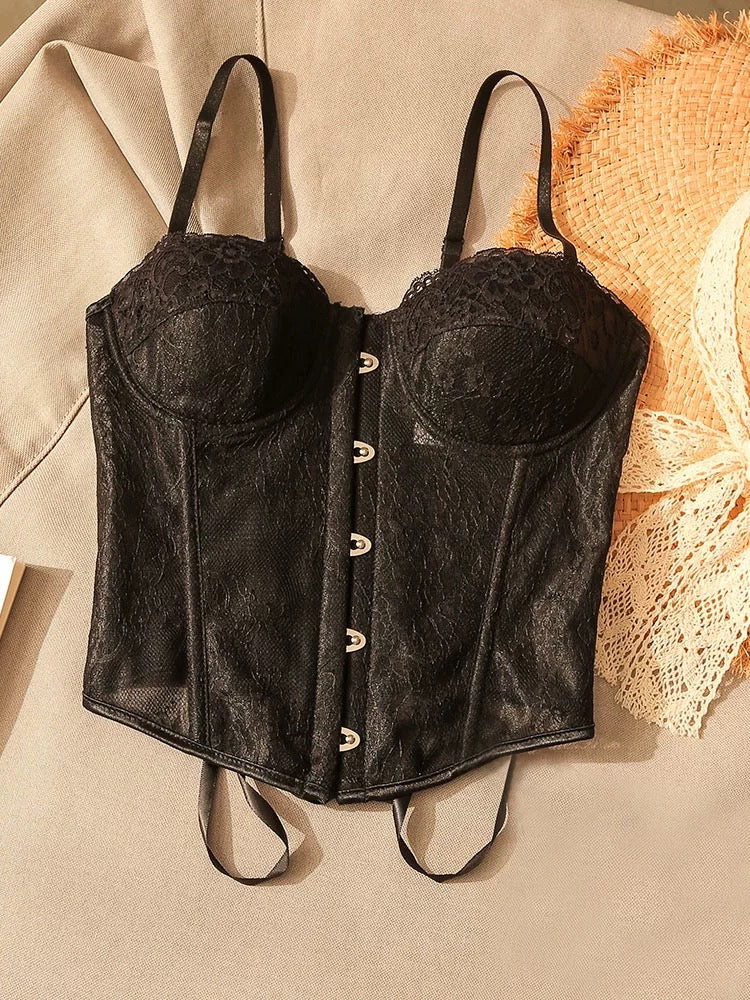 Hot girl lace fishbone camisole vest for women, sexy back wrap chest, slimming bottoming shirt, tube top