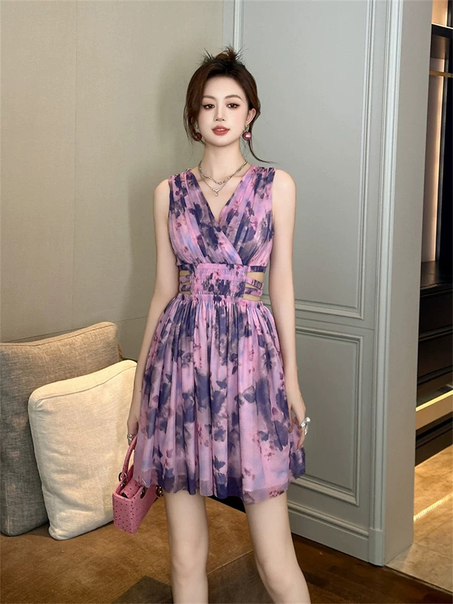 Guangzhou Thirteen Lines Women's Popular Dresses High-End Age-reducing Summer Style Light Luxury High-Grade Light Mature Style Dresses